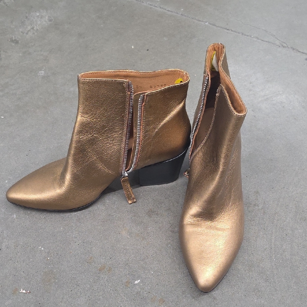 Gold Ankle Boots